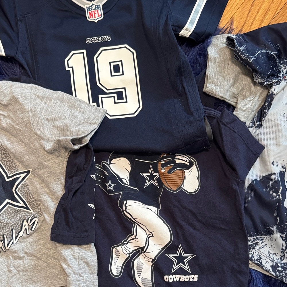 NFL Navy Blue Dallas Cowboys Kids Jersey Shirts Multiple Lot 2T-4T